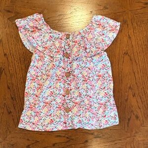 Carter's Pink and Red Floral Top